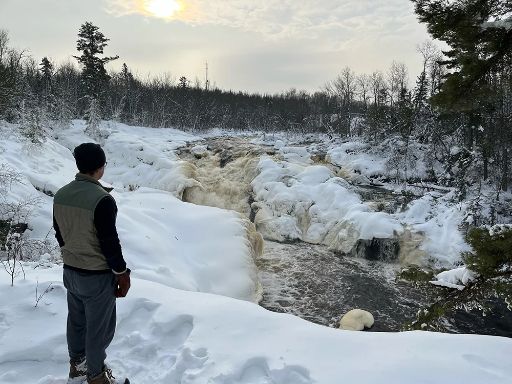 Places to Visit in MN in the Winter - Kawishiwi Falls near Ely, Minnesota
