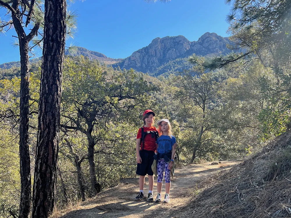 Best Family Hikes in Tucson - Kids hiking Mt. Wrightson in Madera Canyon