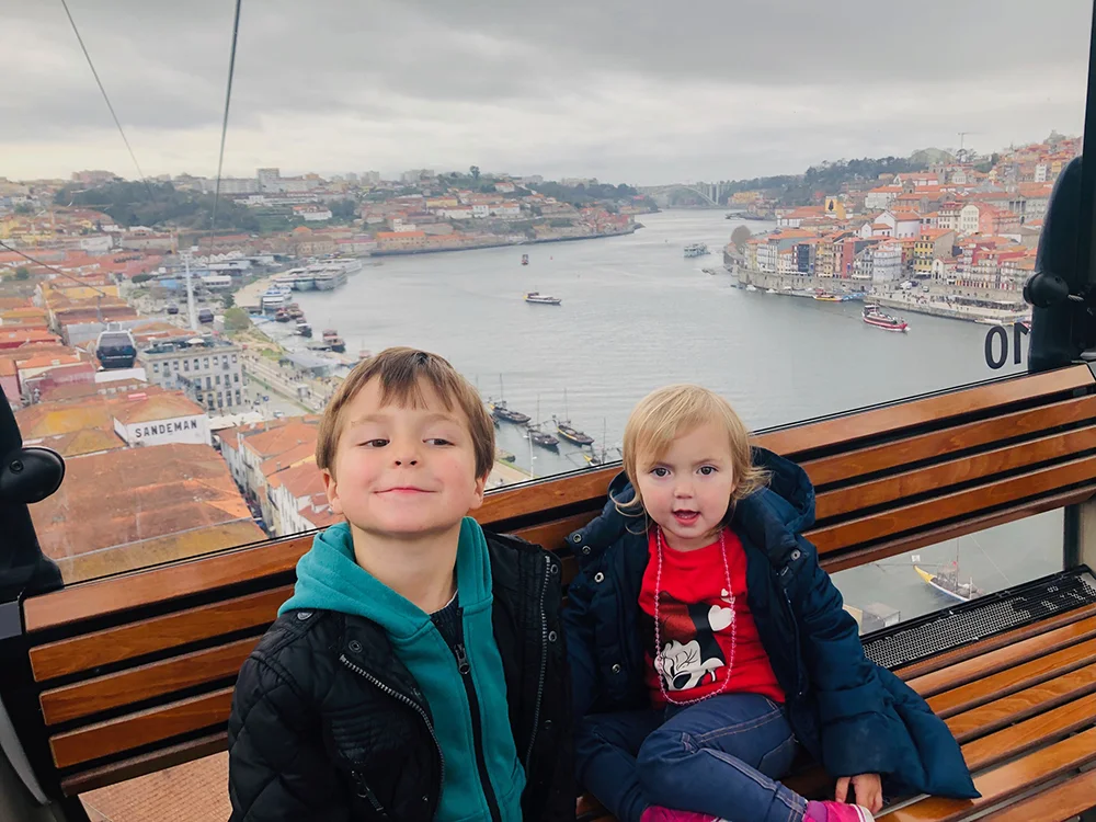 Porto Portugal - Riding the Funicular Dos Guindais on a cloudy day