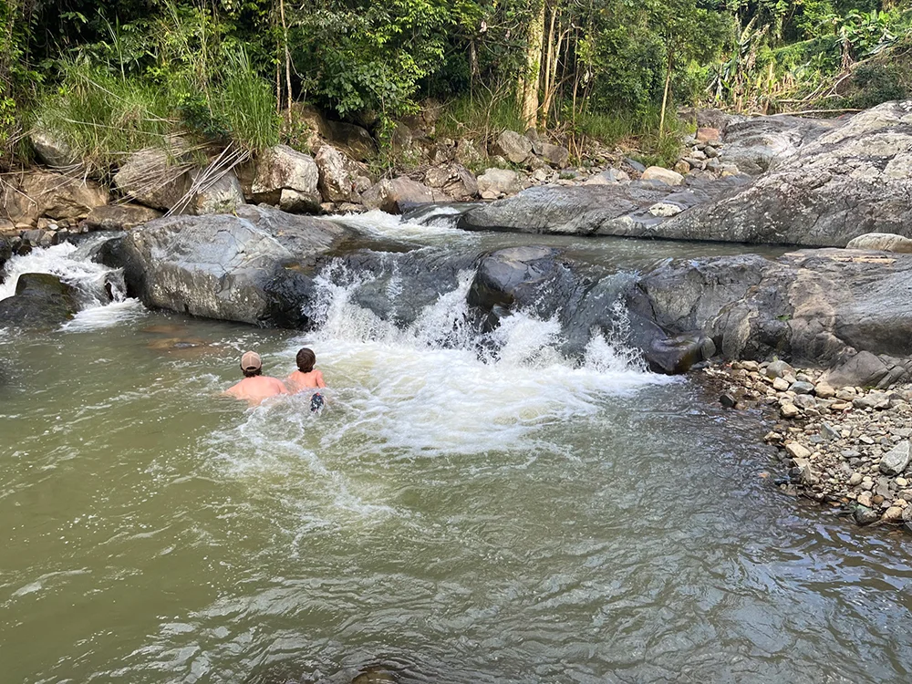 What to do in Patillas, PR - Family swimming at Cascada Los Tres Chorros