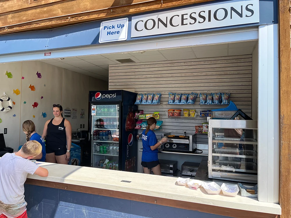 SandVenture Waterpark - view of the limited concession offerings